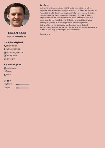 Pratisyen Hekim Cv Örnekleri cv indir